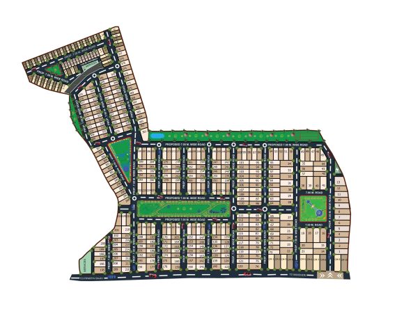 Floor plan brochure for Greens Colony, a project by Kalpdham Builders
